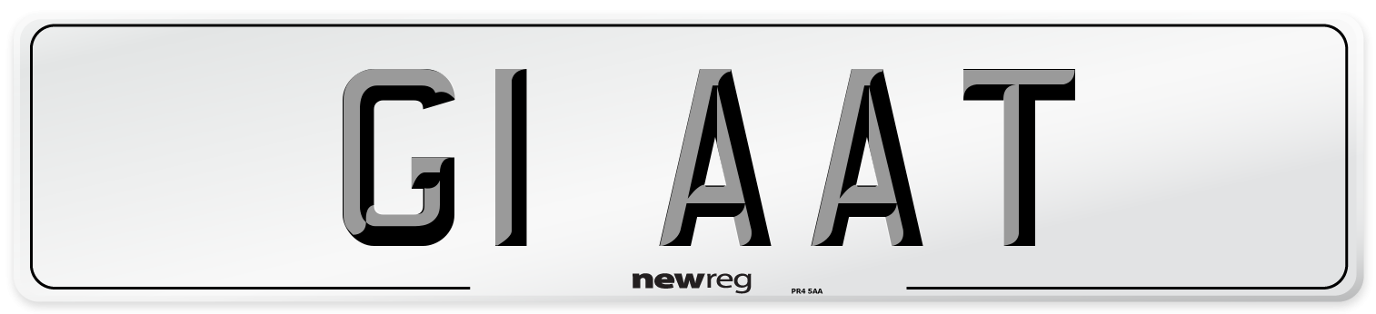 G1 AAT Number Plate from New Reg